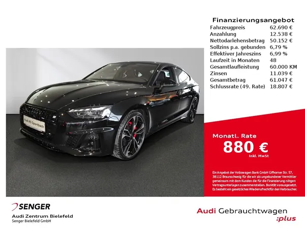 A5 Sportback S line business 40 TDI quattro 